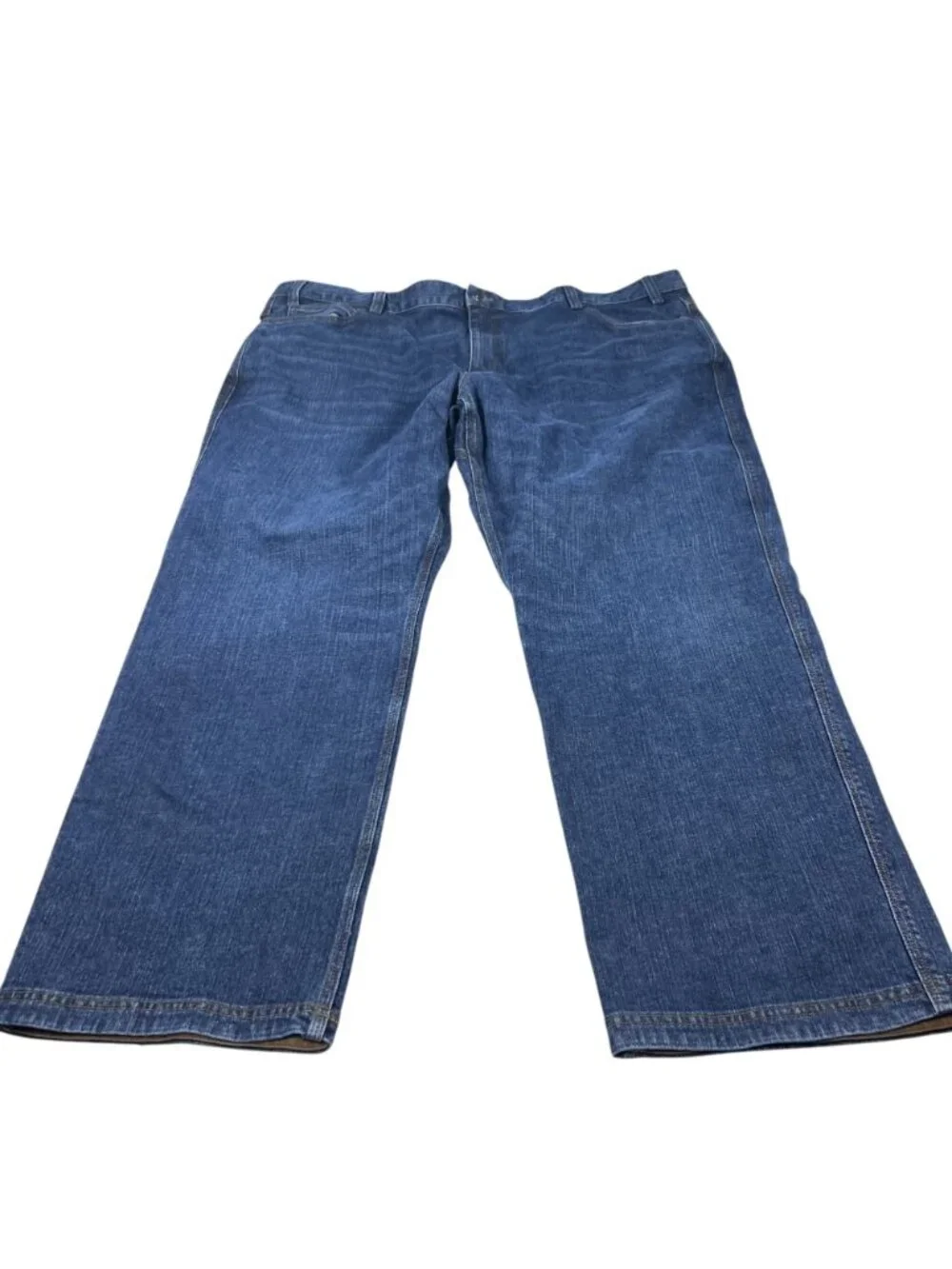 Duluth Trading Mens Blue Denim Flex Ballroom Jeans Size 48x32 Relaxed Fit